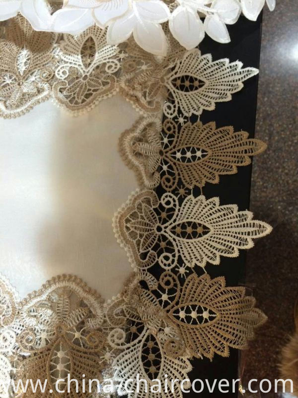 Circular Lace Border Embroidery Table Cloth 2016 New Design